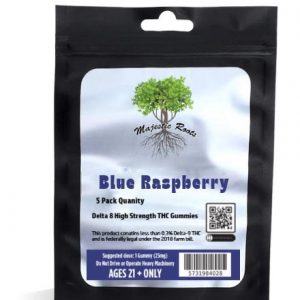 product image of Majestic Roots Blue Raspberry Delta * gummies 5 pack