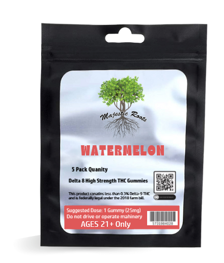 Product image of Majestic Roots delta 8 watermelon gummies 5 pack